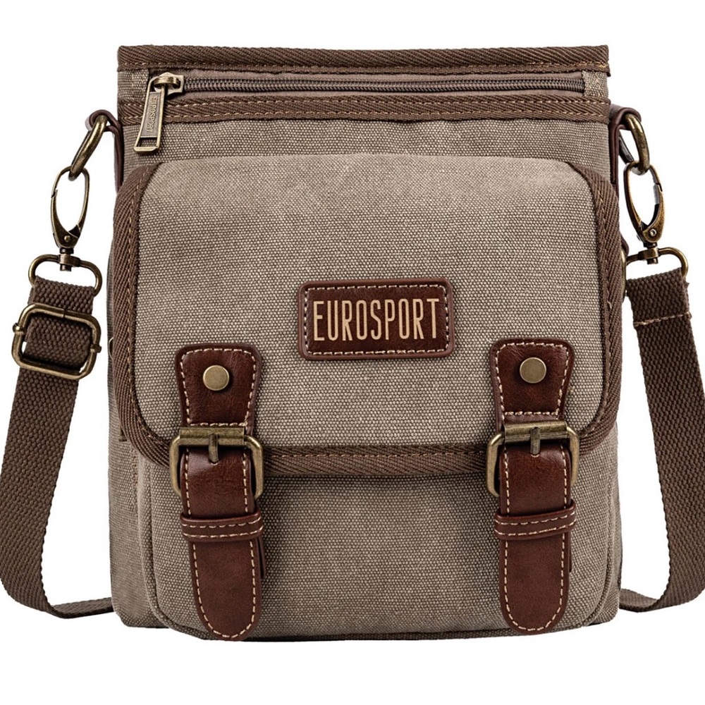 Eurosport Bag Canvas Front Flat w/ zipper 14” x 12” x 4.5” New B422